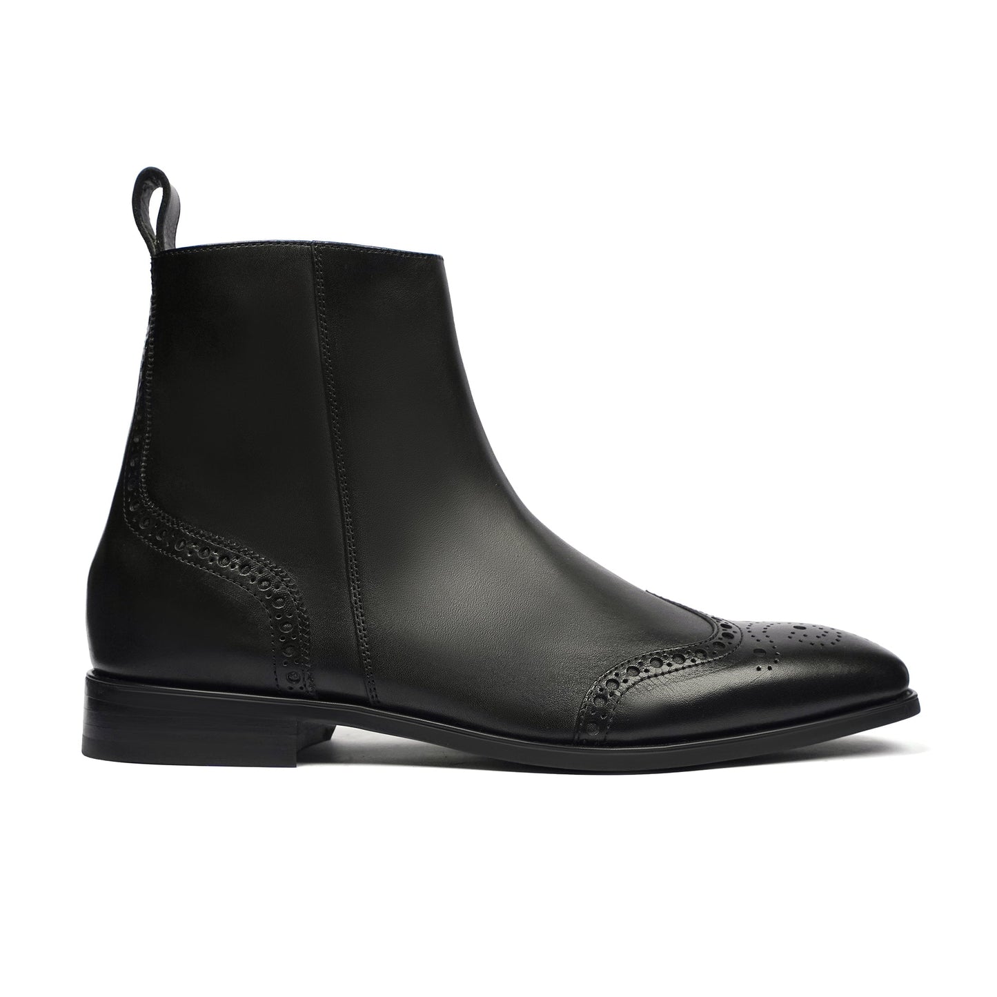 Black Chelsea A7 ZW-0009 Leather Boots