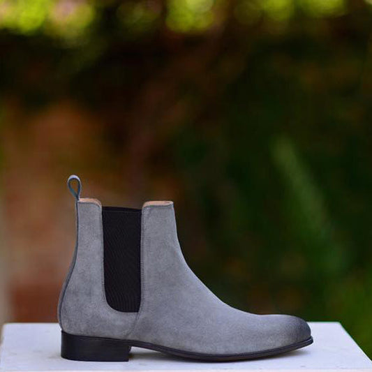 Grey Suede Chelsea Boots Mens Grey Suede Chelsea Boots Mens, Leather Boots