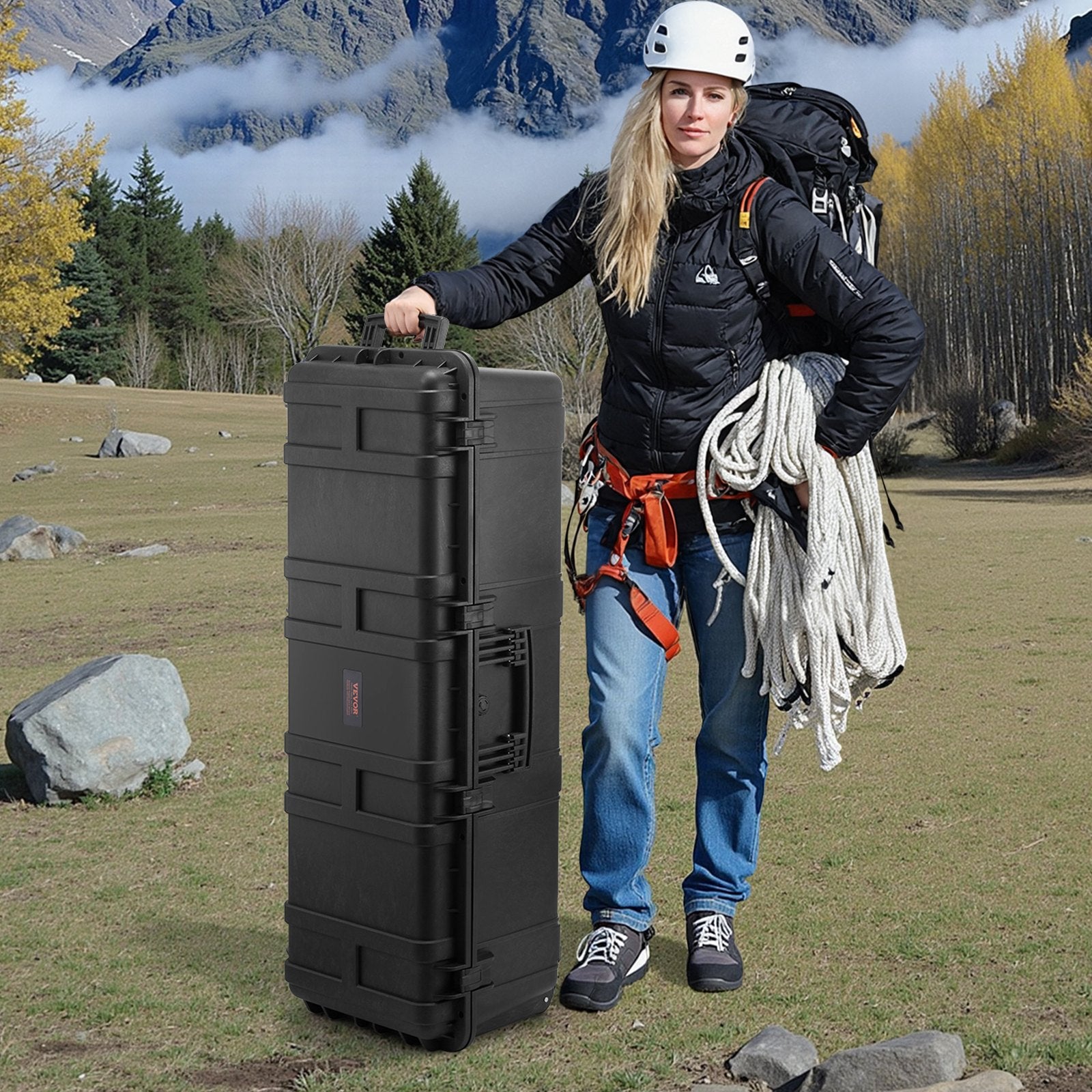 Weatherproof Hard Case, Heavy Duty Protective Dry Box Case With Pre-Cu ...