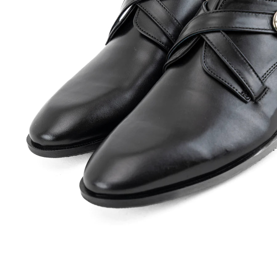 Black Monk Strap Shoes