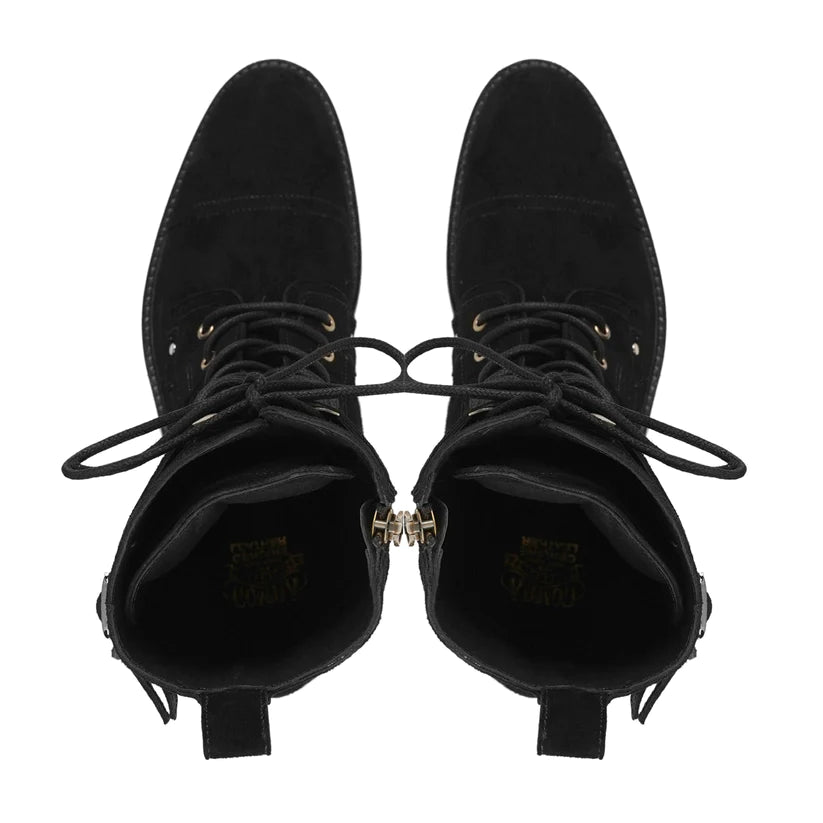 Black Suede Premium Leather Women's Winter Boots