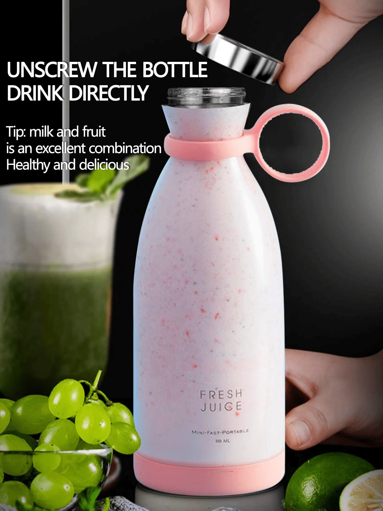 The Fresh Fruit Portable Blender (THE ONLY BOTTLE THAT BLENDS) BY ZEWAH