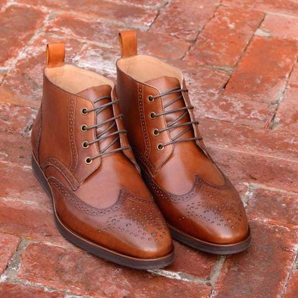 Calf Leather Boots | Calf Leather Boots Caramel | Leather Boots for Men GOMILA(MADE TO ORDER)_BOOTS, Leather Boots