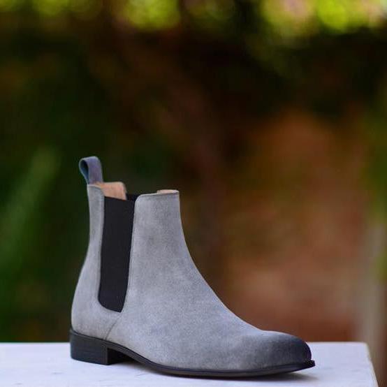 Grey Suede Chelsea Boots Mens Grey Suede Chelsea Boots Mens, Leather Boots