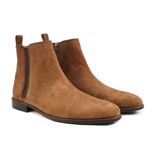 Brown Suede Chelsea Boots Mens Leather Boots